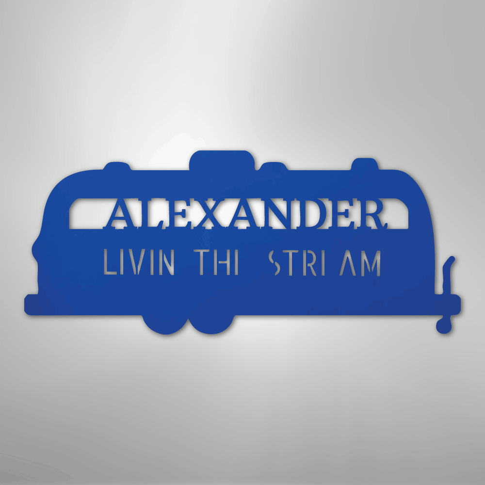 Steel Sign Blue / 24" Airstream Monogram - Steel Sign