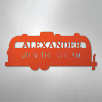 Steel Sign Orange / 24" Airstream Monogram - Steel Sign