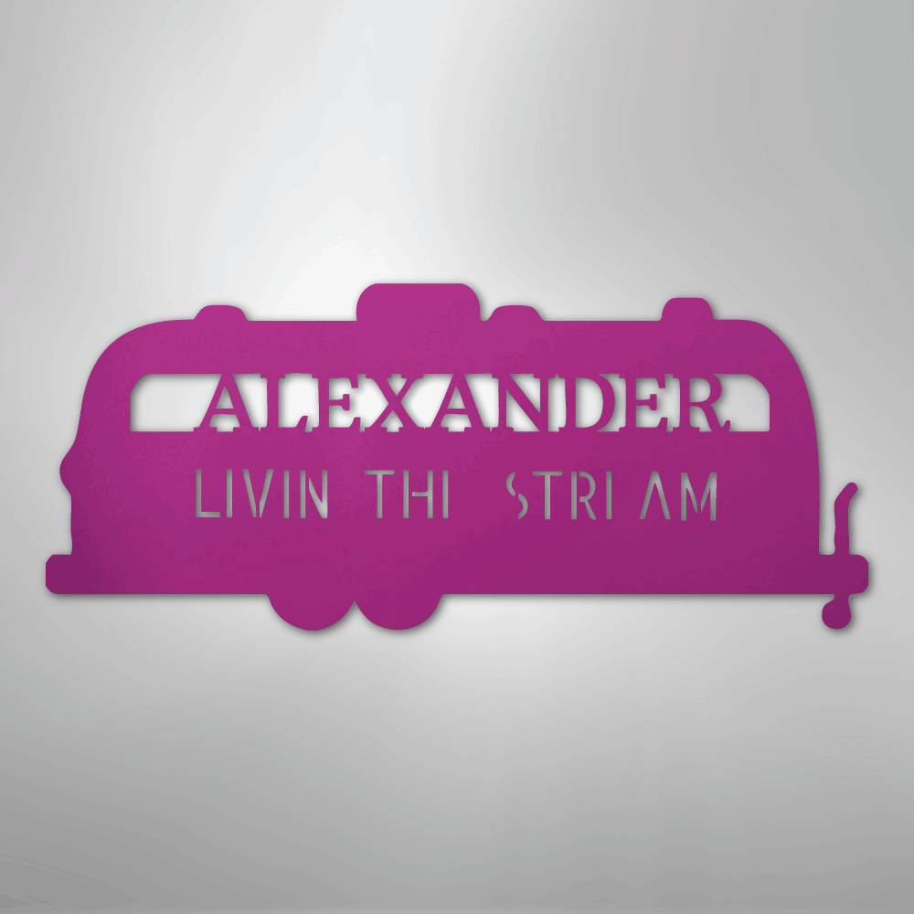 Steel Sign Purple / 24" Airstream Monogram - Steel Sign