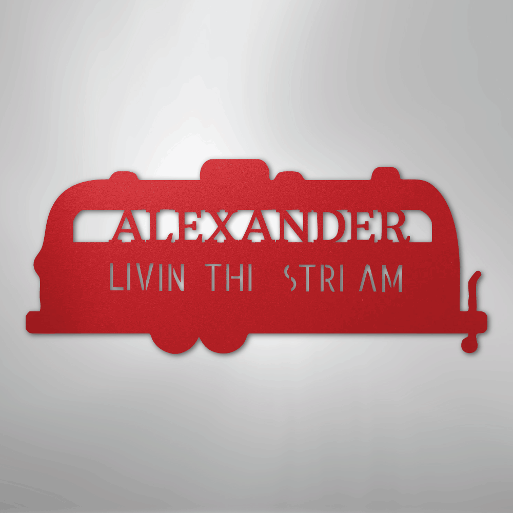 Steel Sign Red / 24" Airstream Monogram - Steel Sign
