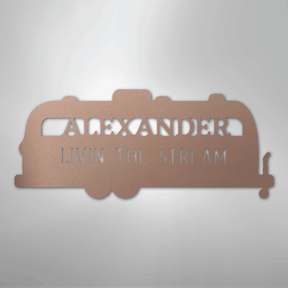 Steel Sign Rose / 24" Airstream Monogram - Steel Sign