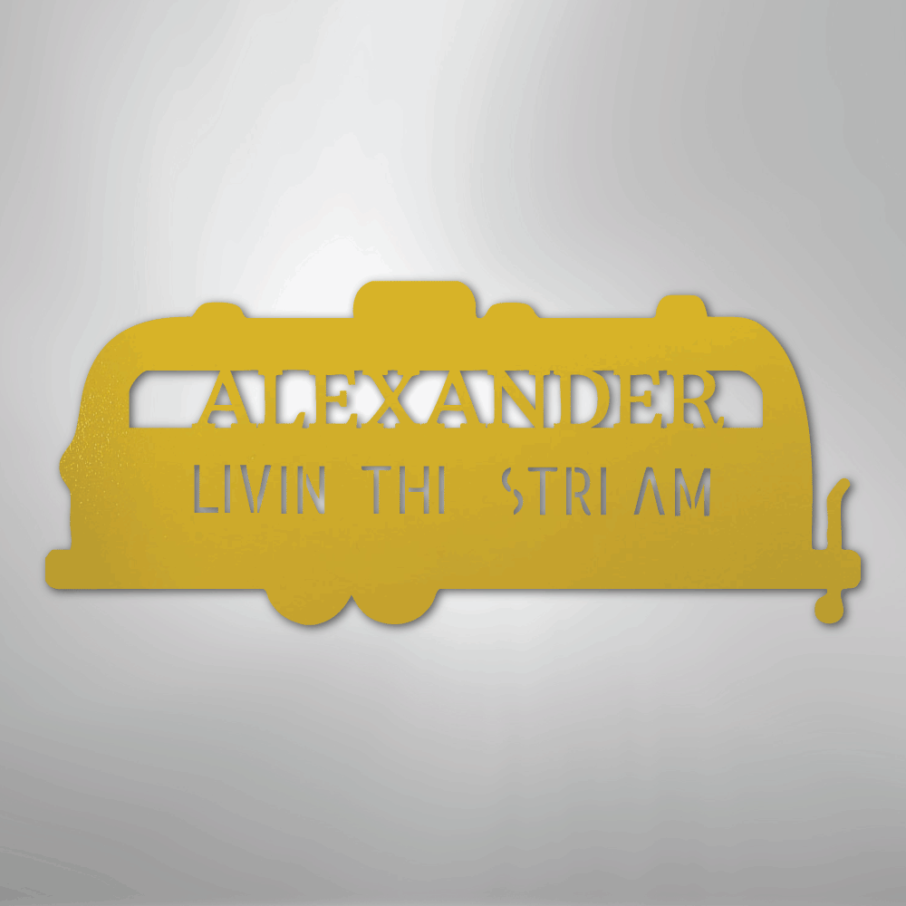 Steel Sign Yellow / 24" Airstream Monogram - Steel Sign