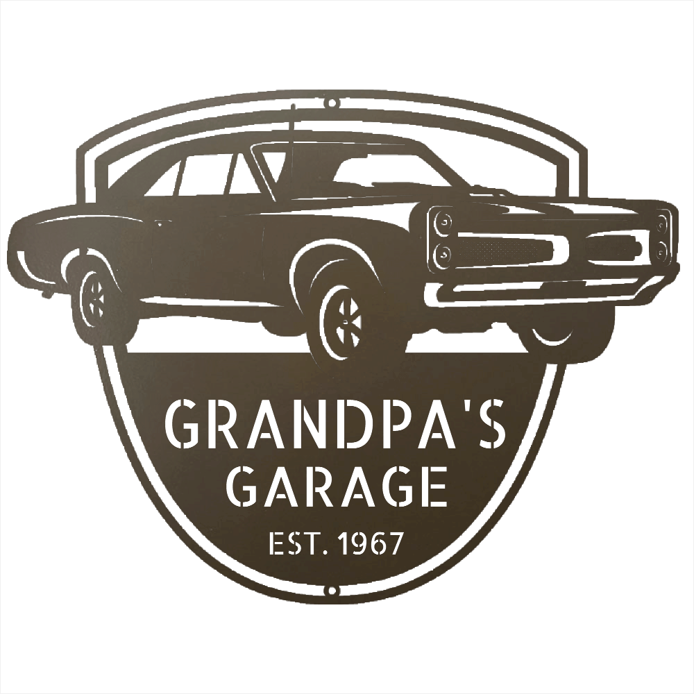 Steel Sign Stone / 12 Custom 1967 Pontiac GTO Metal Garage Sign