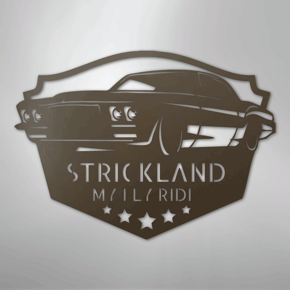 Steel Sign Stone / 24" Custom Classic Car Steel Sign: Personalized Garage Wall Decor