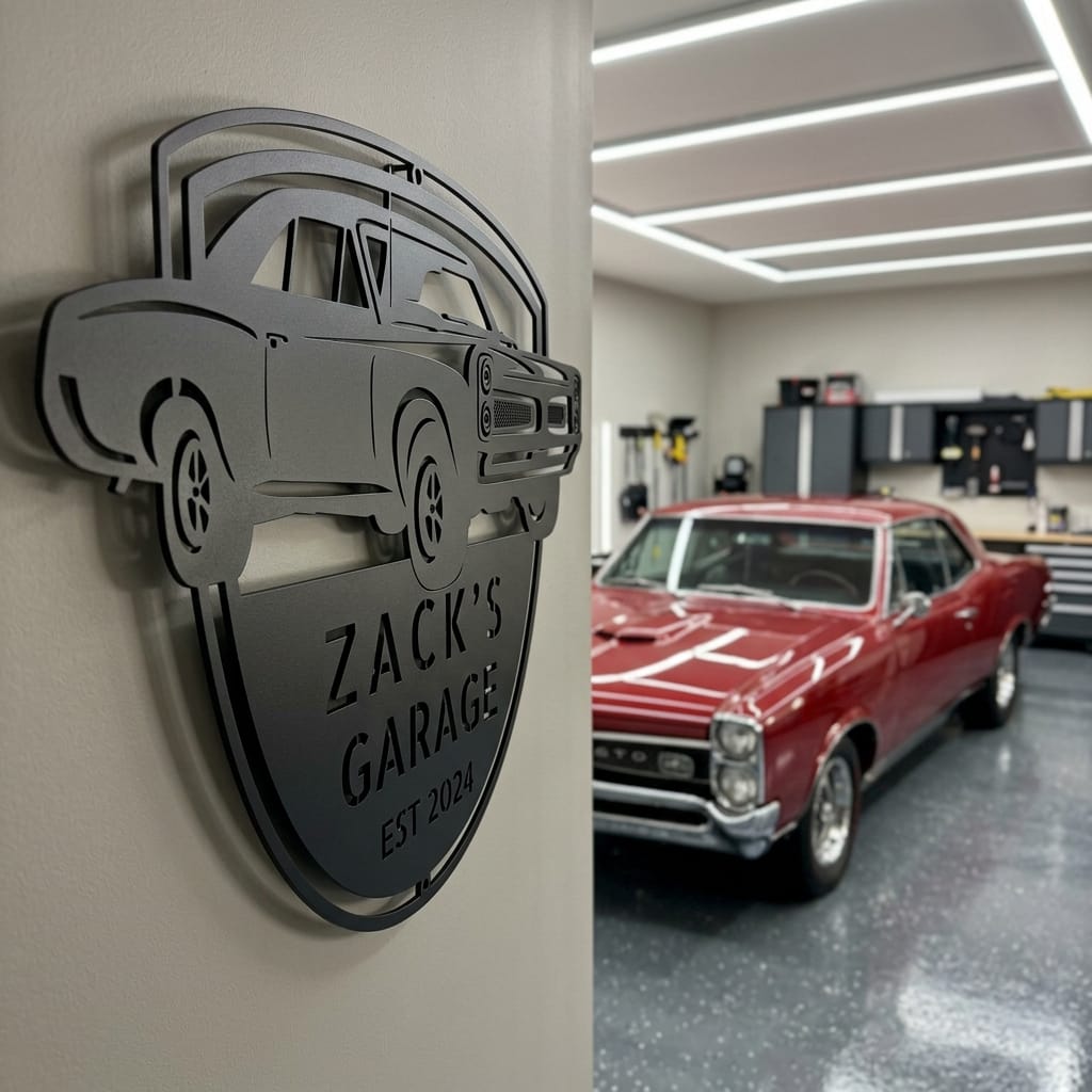 Steel Sign Custom Garage Metal Sign Personalized 1967 Pontiac GTO