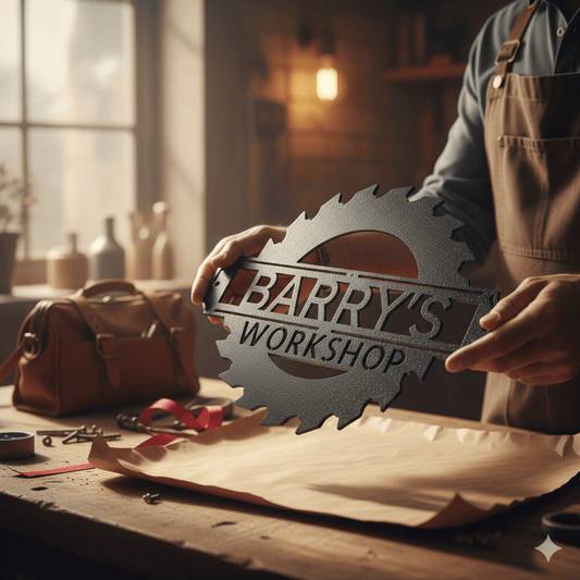 Steel Sign Custom Workshop Metal Sign – Sawmill Blade Personalized Shop