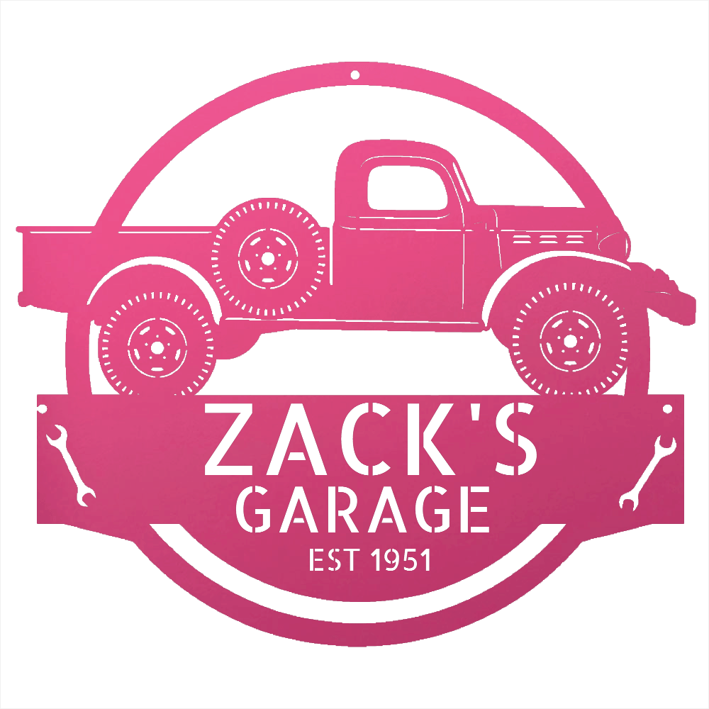 Steel Sign Pink / 12 Dodge Power Wagon. 1948.