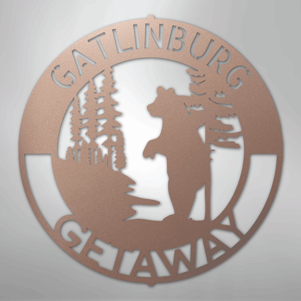 Steel Sign Rose / 24" Lone Bear Monogram - Steel sign