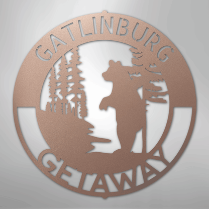 Steel Sign Rose / 24" Lone Bear Monogram - Steel sign