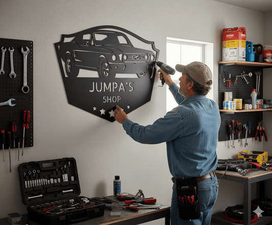Steel Sign Mustang Fastback Metal Sign – Personalized Classic Car Garage
