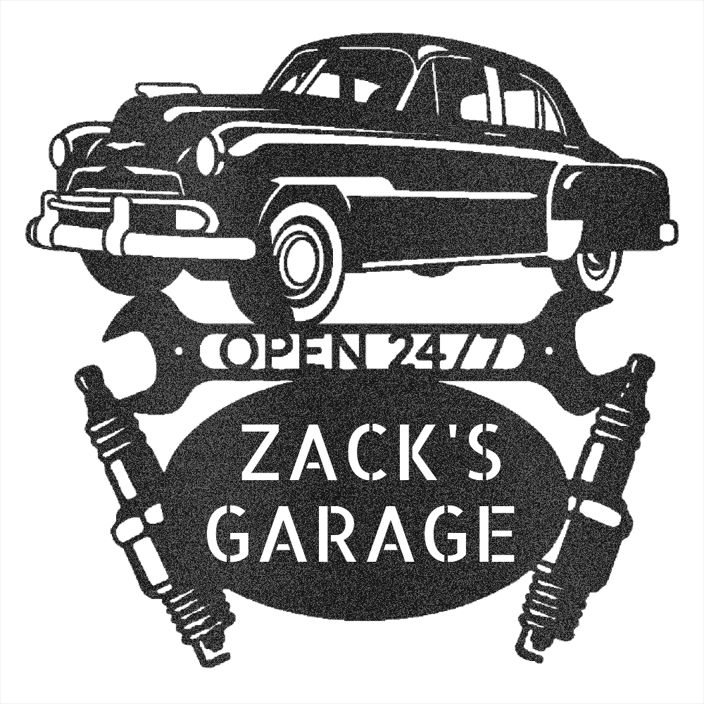 Steel Sign Personalized 1951 Chevy Bel Air garage metal sign.