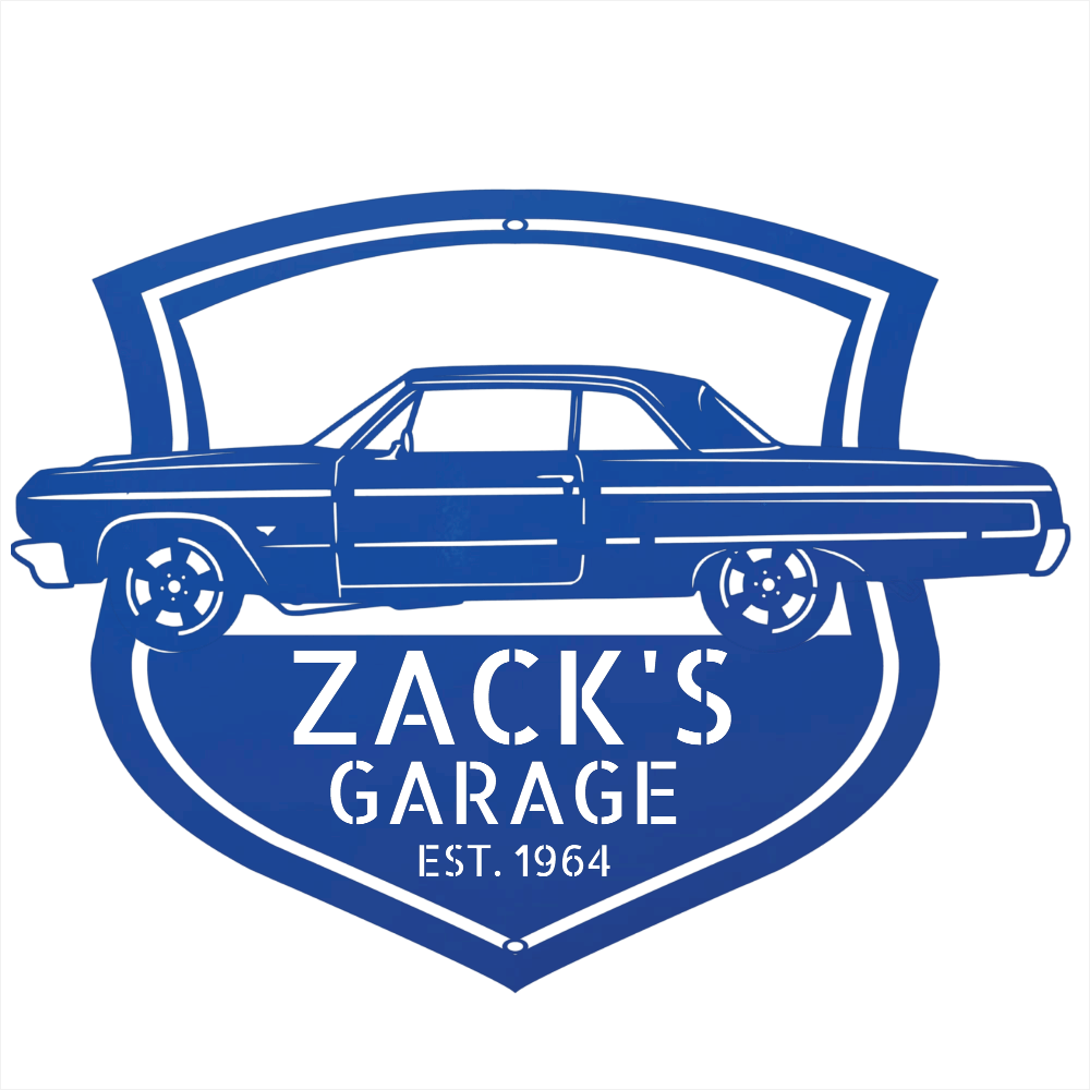 Steel Sign Blue / 12 Personalized 1964 Impala Garage Sign | Side View Classic Car Metal Art