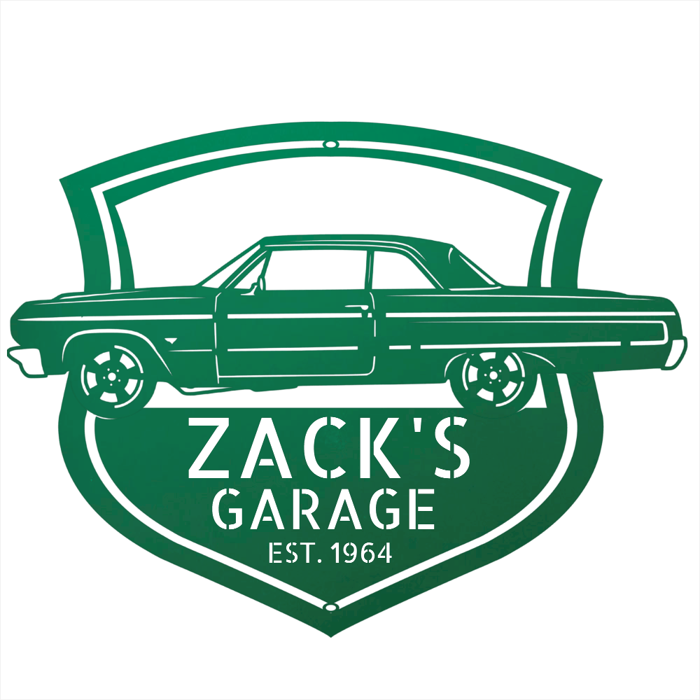 Steel Sign Green / 12 Personalized 1964 Impala Garage Sign | Side View Classic Car Metal Art