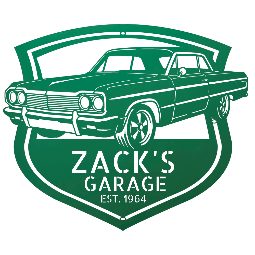 Steel Sign Green / 12 Personalized 1964 Impala SS Garage Sign | Classic Car Metal Wall Art
