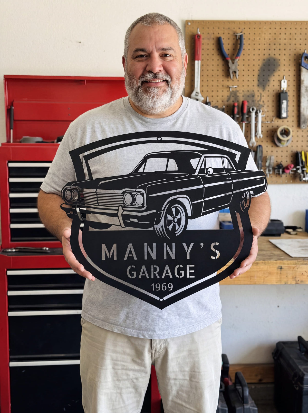 Steel Sign Personalized 1964 Impala SS Garage Sign | Classic Car Metal Wall Art
