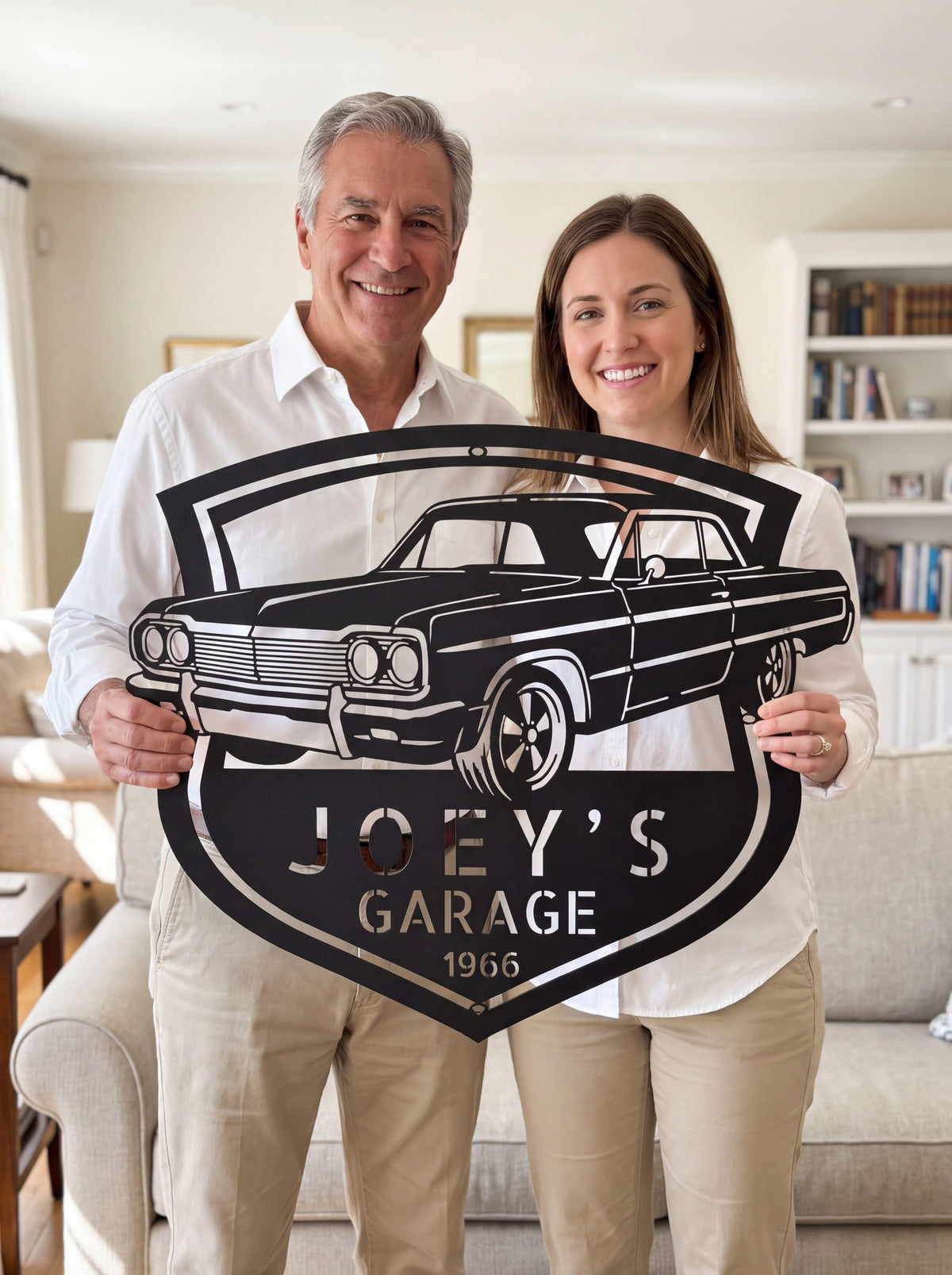 Steel Sign Personalized 1964 Impala SS Garage Sign | Classic Car Metal Wall Art