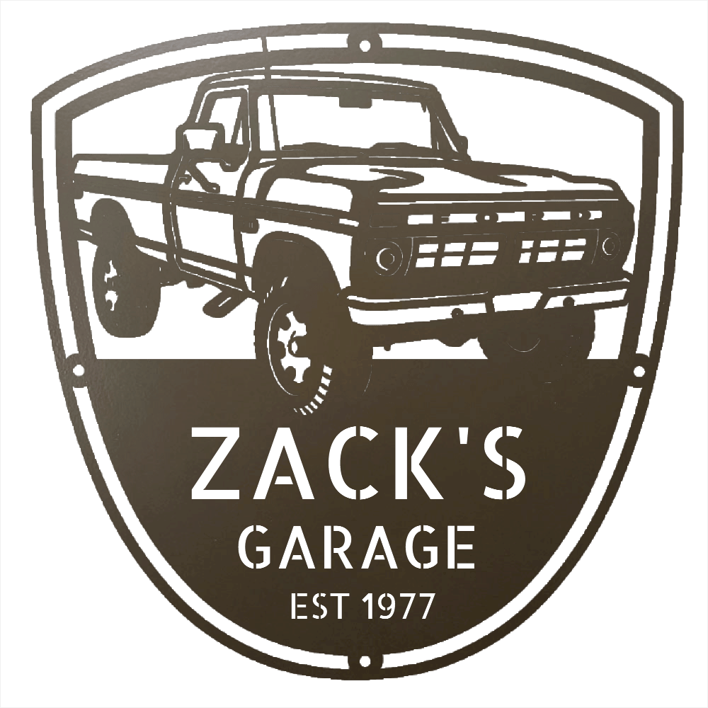 Steel Sign Stone / 12 Personalized 1977 Ford F-250 4x4 Classic Truck Metal Sign - A Tribute to Garage Pride and Heritage