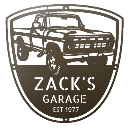 Steel Sign Stone / 12 Personalized 1977 Ford F-250 4x4 Classic Truck Metal Sign - A Tribute to Garage Pride and Heritage