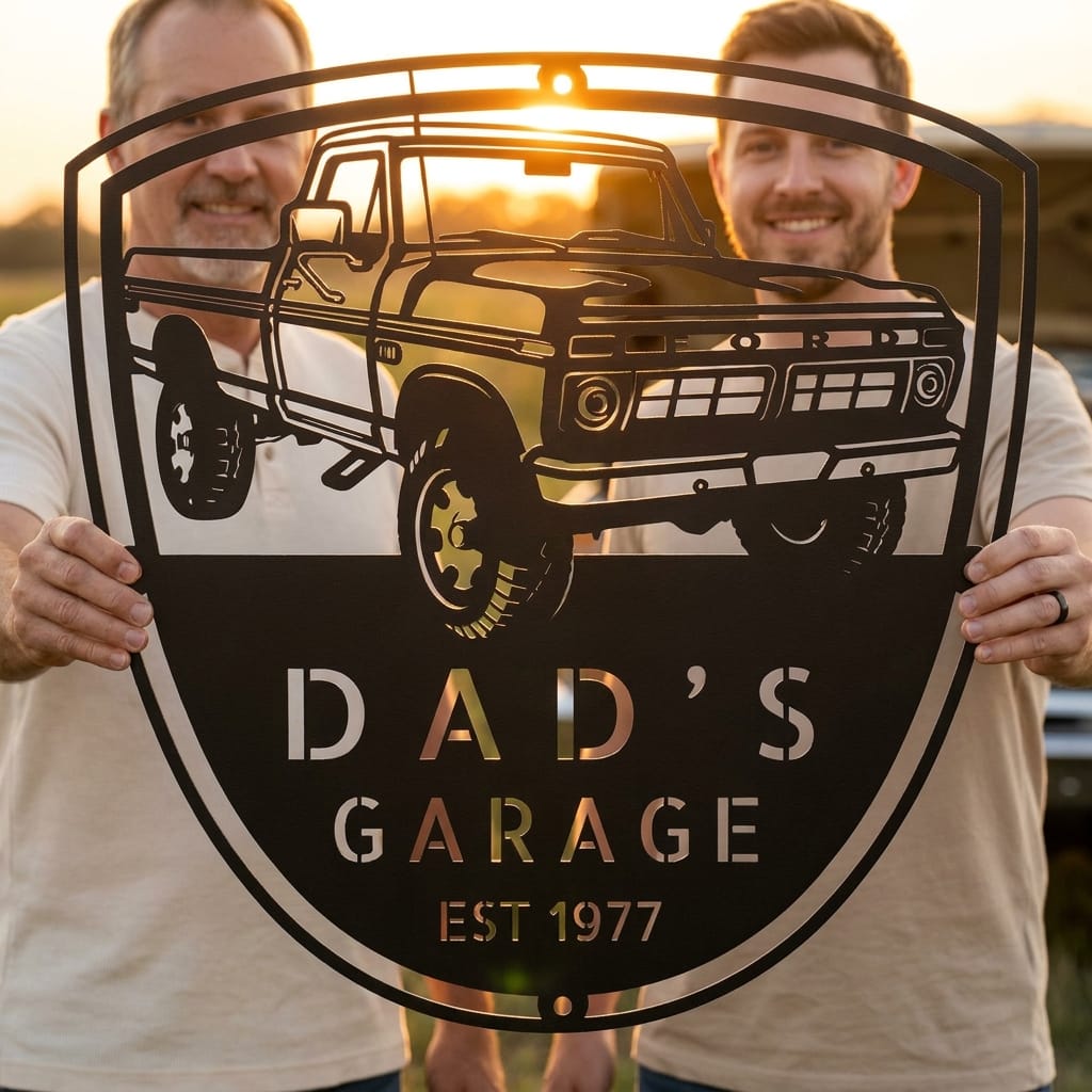 Steel Sign Personalized 1977 Ford F-250 4x4 Classic Truck Metal Sign - A Tribute to Garage Pride and Heritage