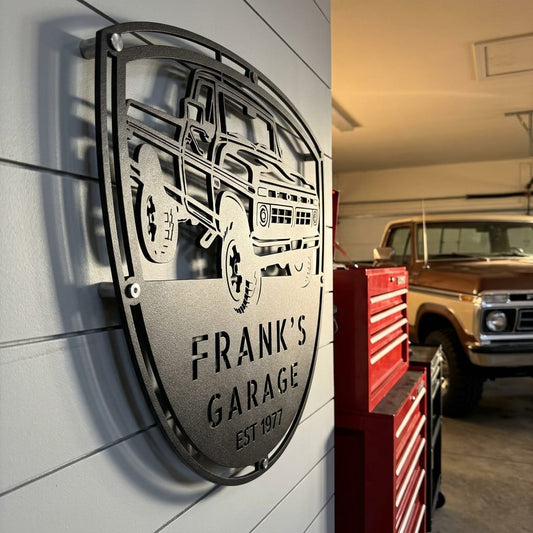 Steel Sign Personalized 1977 Ford F-250 4x4 Classic Truck Metal Sign - A Tribute to Garage Pride and Heritage