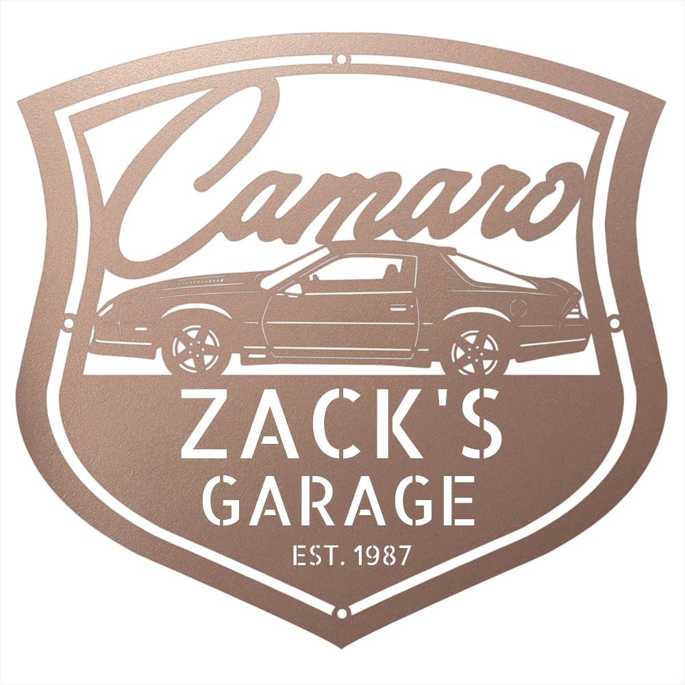 Steel Sign Rose / 12 Personalized 1986 Camaro Z28 Garage Sign | Third Gen Metal Wall Art
