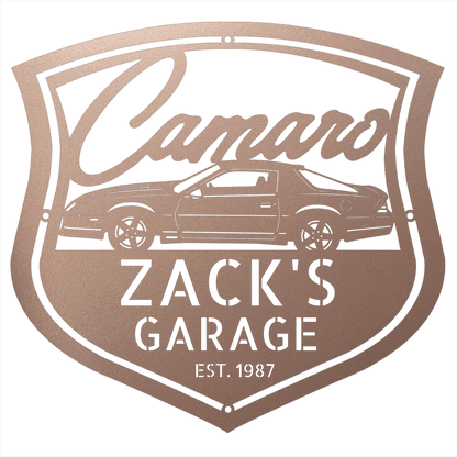 Steel Sign Rose / 12 Personalized 1986 Camaro Z28 Garage Sign | Third Gen Metal Wall Art