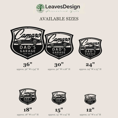 Steel Sign Personalized 1987 Camaro Z28 Garage Sign | Third Gen Metal Wall Art