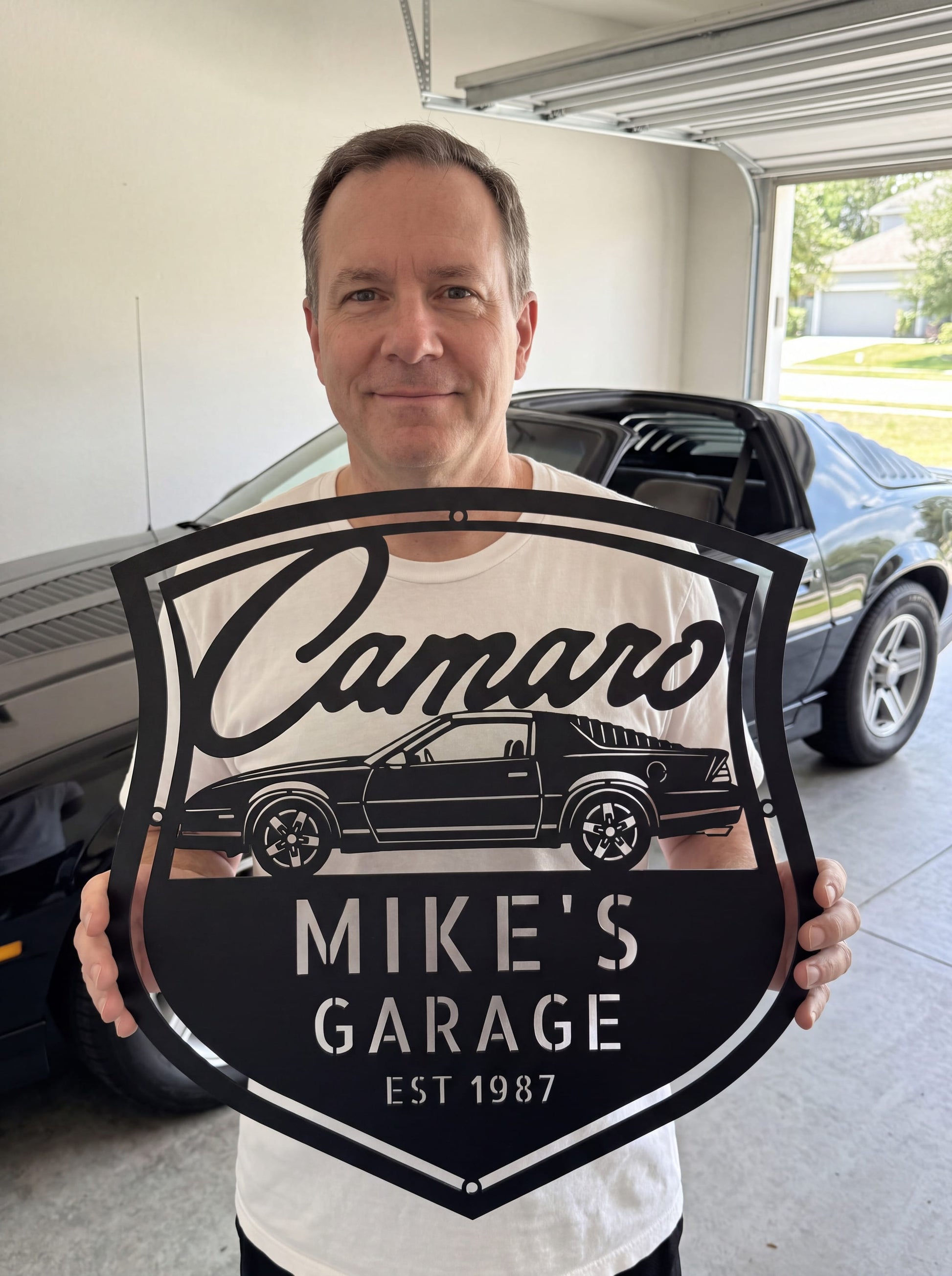 Steel Sign Personalized 1987 Camaro Z28 Garage Sign | Third Gen Metal Wall Art