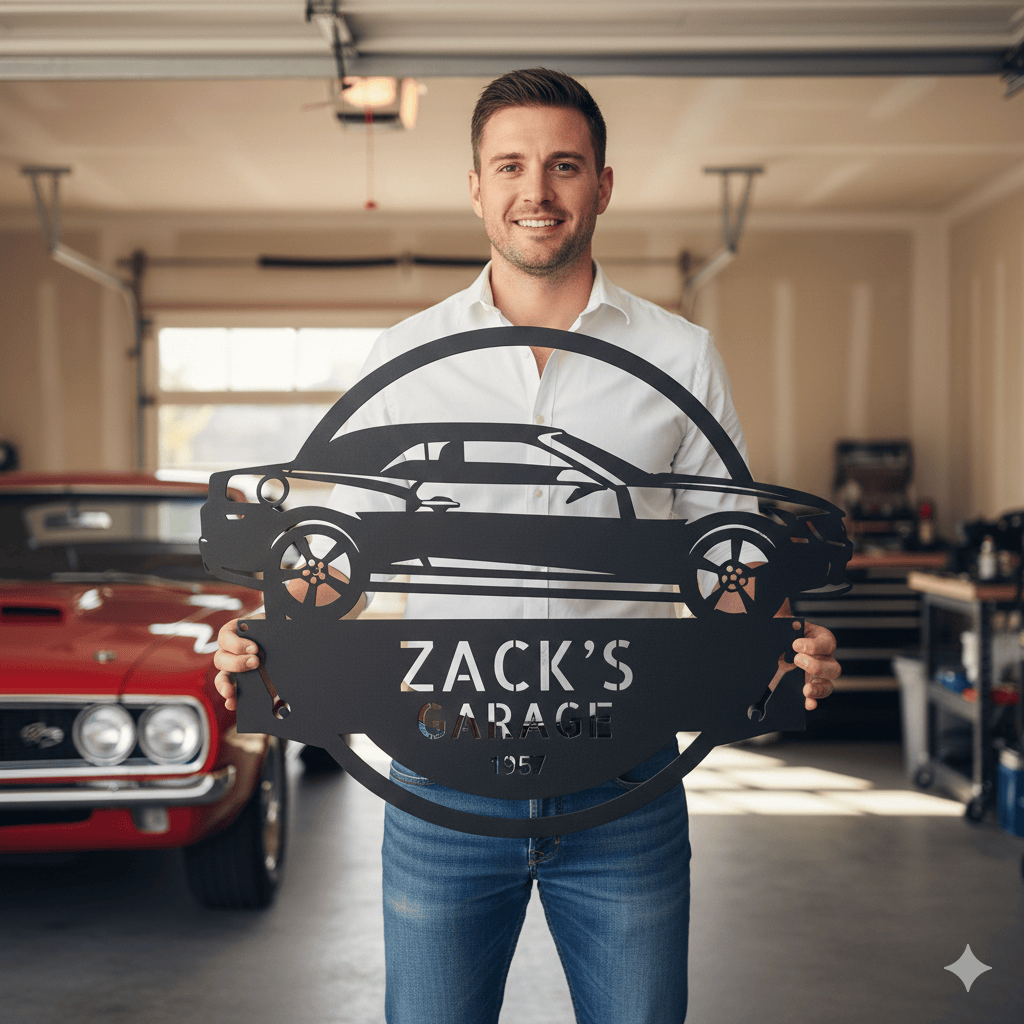 Steel Sign Black / 12 Personalized 2013 Chevrolet Camaro Custom Garage Metal Sign