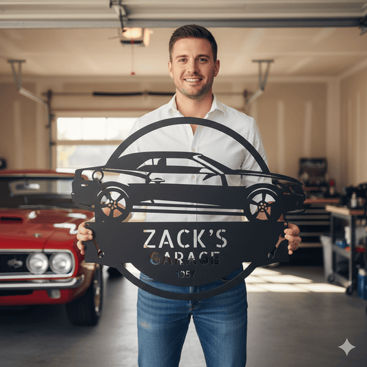 Steel Sign Black / 12 Personalized 2013 Chevrolet Camaro Custom Garage Metal Sign