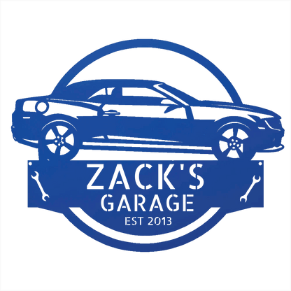 Steel Sign Blue / 12 Personalized 2013 Chevrolet Camaro Custom Garage Metal Sign
