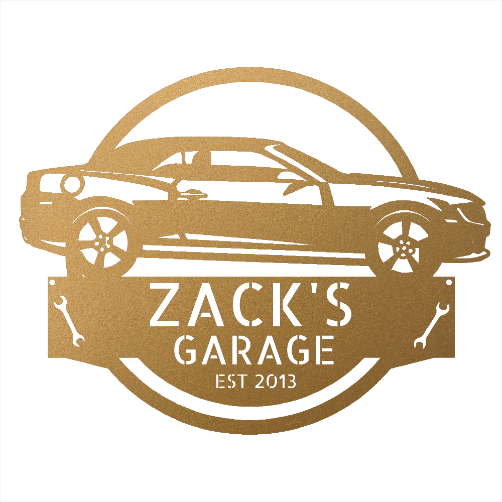 Steel Sign Gold / 12 Personalized 2013 Chevrolet Camaro Custom Garage Metal Sign