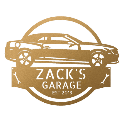 Steel Sign Gold / 12 Personalized 2013 Chevrolet Camaro Custom Garage Metal Sign
