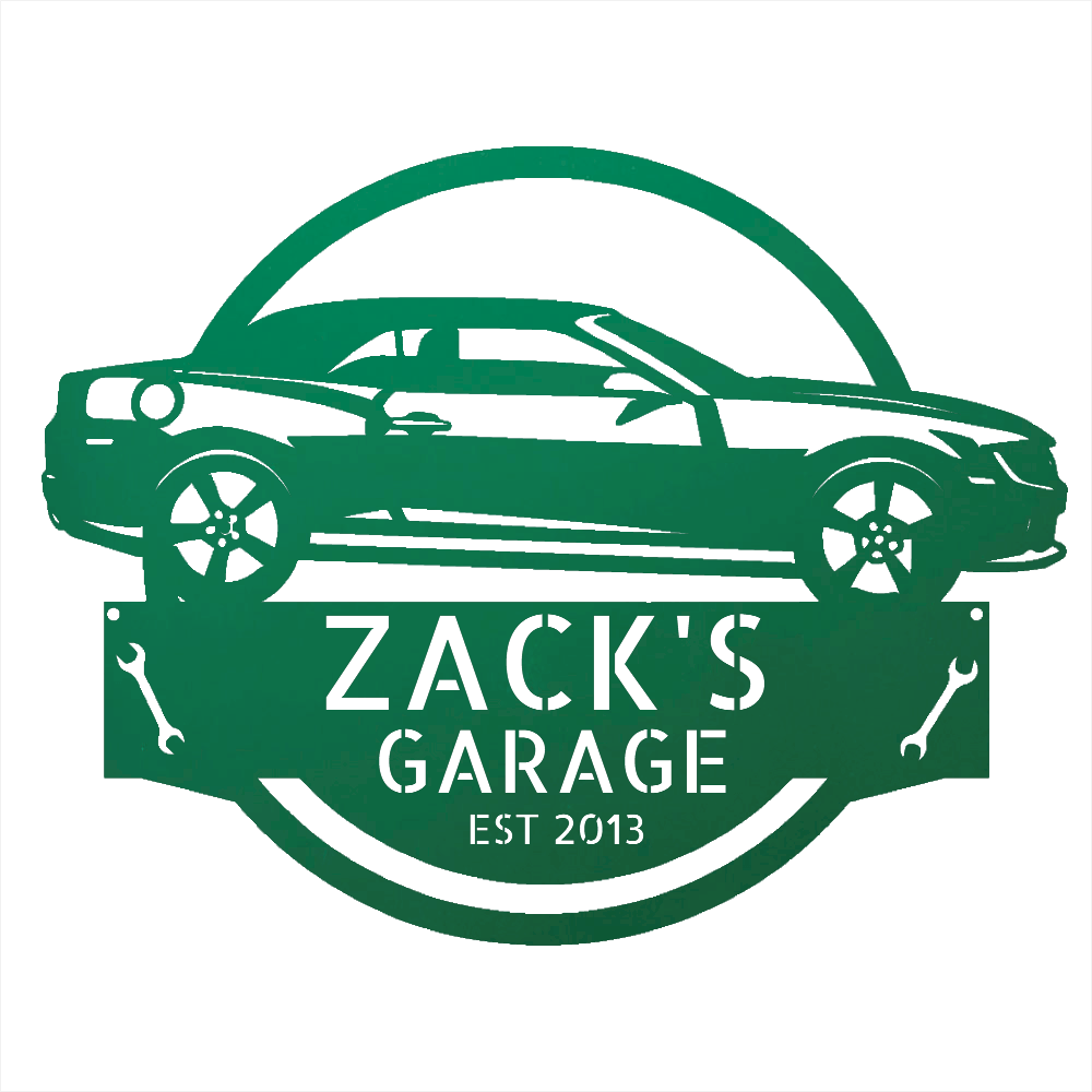Steel Sign Green / 12 Personalized 2013 Chevrolet Camaro Custom Garage Metal Sign