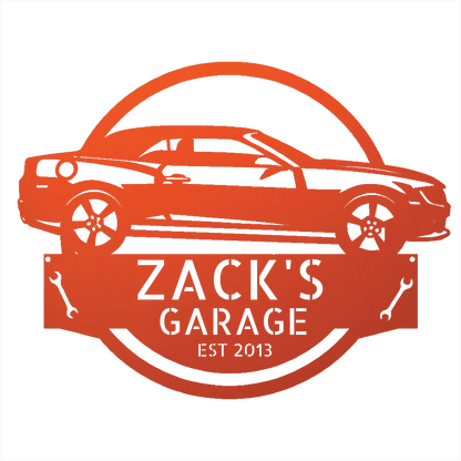 Steel Sign Orange / 12 Personalized 2013 Chevrolet Camaro Custom Garage Metal Sign