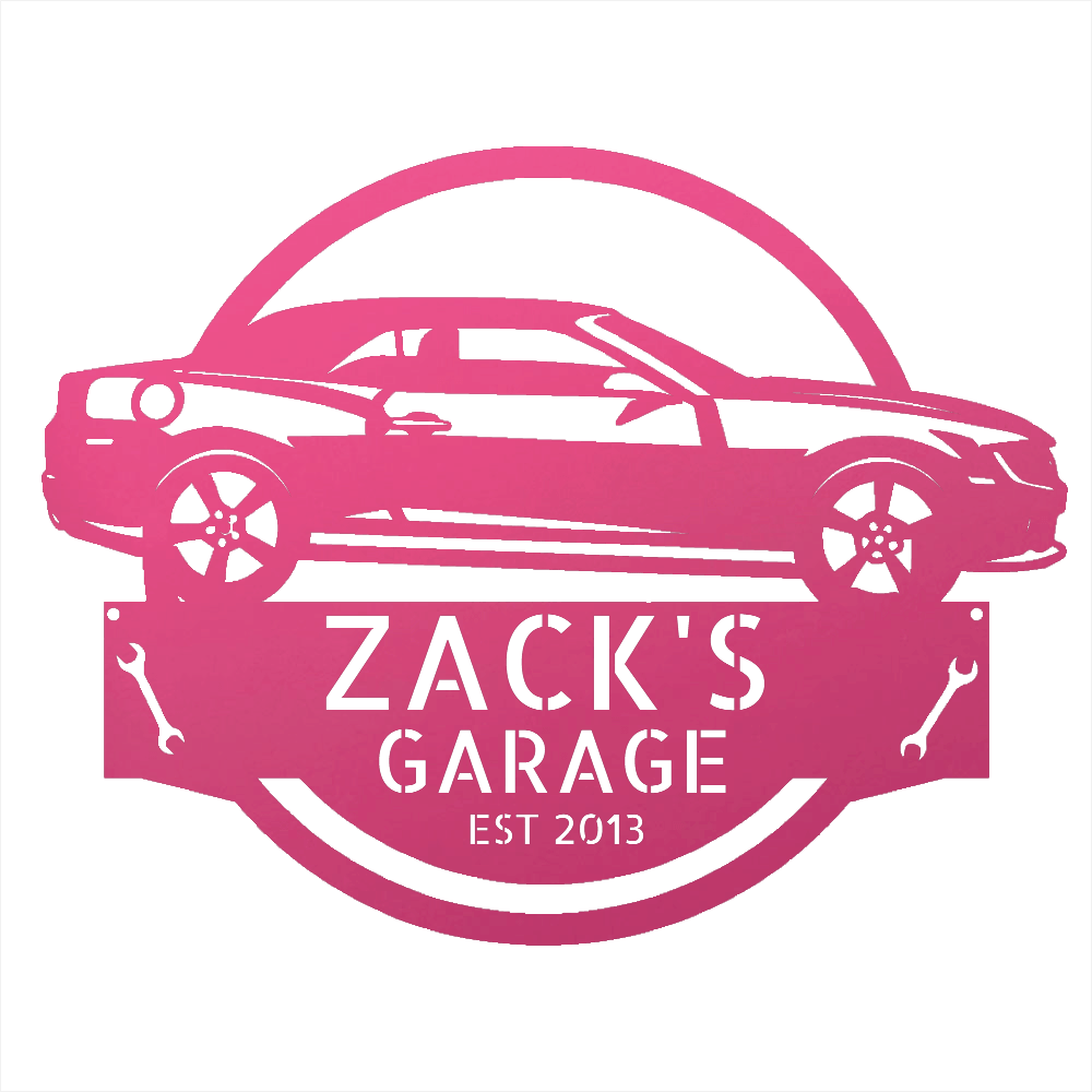 Steel Sign Pink / 12 Personalized 2013 Chevrolet Camaro Custom Garage Metal Sign