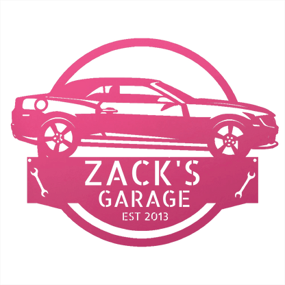 Steel Sign Pink / 12 Personalized 2013 Chevrolet Camaro Custom Garage Metal Sign