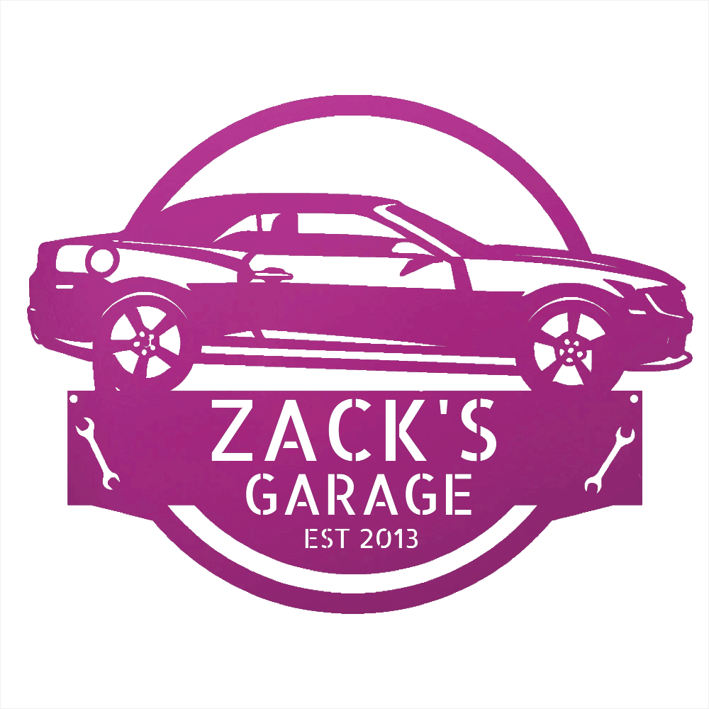 Steel Sign Purple / 12 Personalized 2013 Chevrolet Camaro Custom Garage Metal Sign