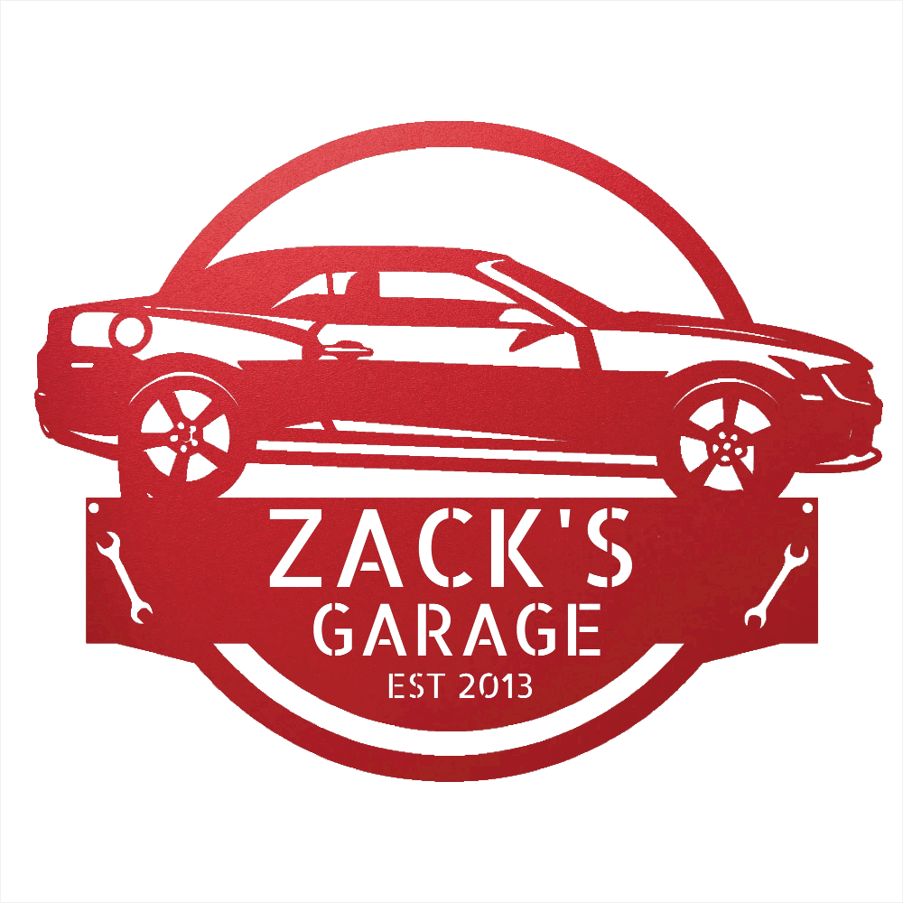 Steel Sign Red / 12 Personalized 2013 Chevrolet Camaro Custom Garage Metal Sign