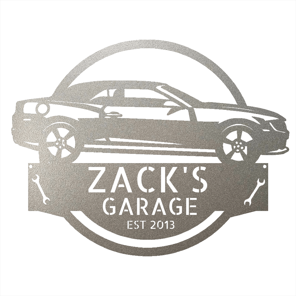 Steel Sign Silver / 12 Personalized 2013 Chevrolet Camaro Custom Garage Metal Sign