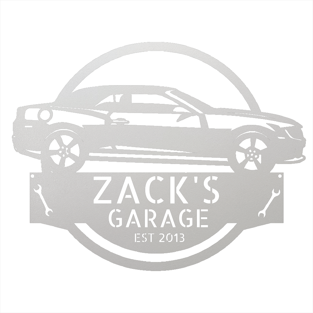Steel Sign White / 12 Personalized 2013 Chevrolet Camaro Custom Garage Metal Sign