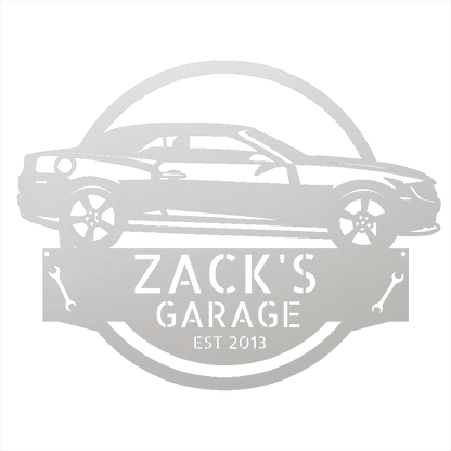 Steel Sign White / 12 Personalized 2013 Chevrolet Camaro Custom Garage Metal Sign