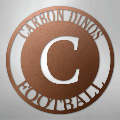 Steel Sign Copper / 12" Personalized Family Monogram Metal Sign – Custom Initial Name Sign for Couple & Home Wall Decor