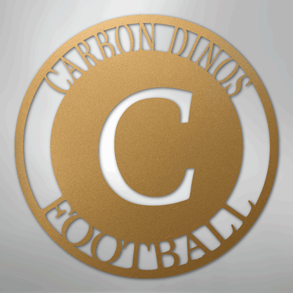 Steel Sign Gold / 12" Personalized Family Monogram Metal Sign – Custom Initial Name Sign for Couple & Home Wall Decor