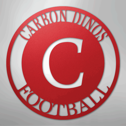 Steel Sign Red / 24" Personalized Family Monogram Metal Sign – Custom Initial Name Sign for Couple & Home Wall Decor