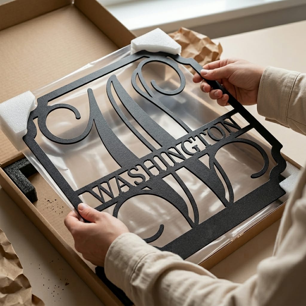 Steel Sign Black / 12" Personalized Monogram Family Name Sign – Custom Metal Wedding or Anniversary Wall Decor