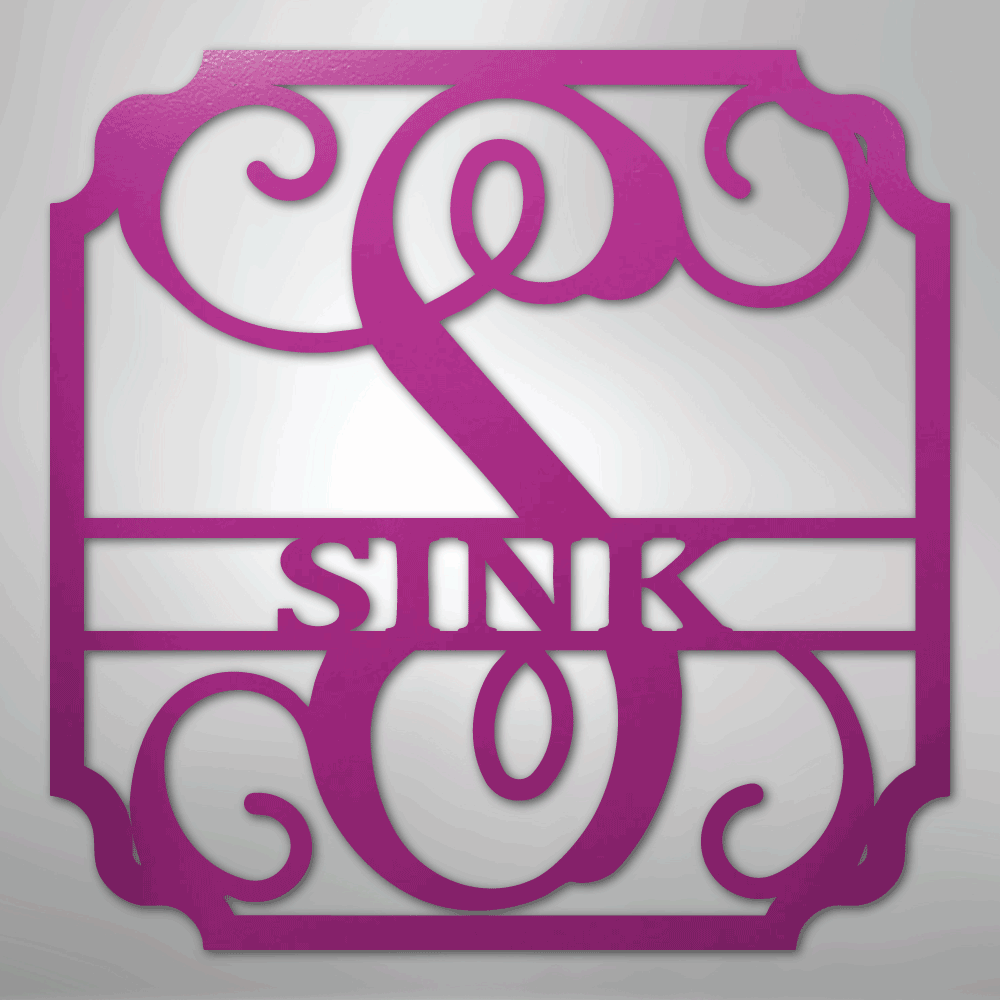 Steel Sign Purple / 24" Personalized Monogram Family Name Sign – Custom Metal Wedding or Anniversary Wall Decor