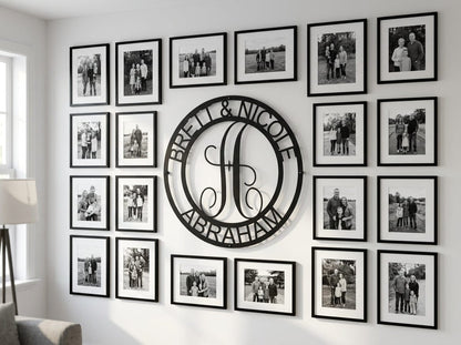 Steel Sign Personalized Monogram Metal Sign – Custom Family Name & Established Date Wall Decor