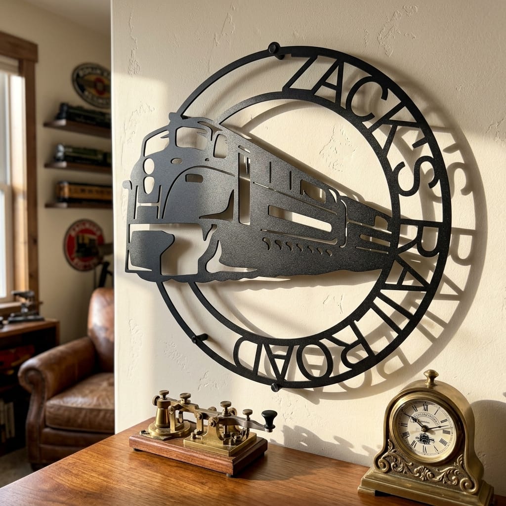 Steel Sign Personalized Vintage Locomotive Metal Sign - A Timeless Tribute to the Spirit of the Rails