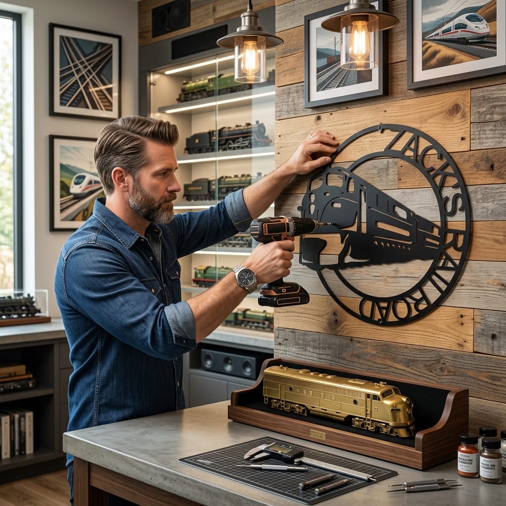 Steel Sign Personalized Vintage Locomotive Metal Sign - A Timeless Tribute to the Spirit of the Rails